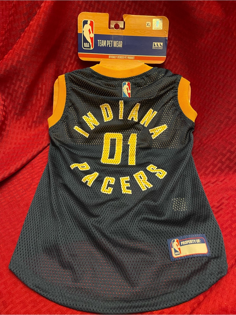 NBA Indiana Pacers Kids Black and Yellow Mesh Jersey Pet Top